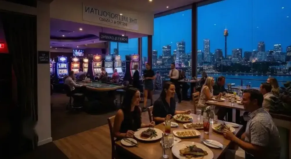 Baccarat table in the SydneyFork salon
